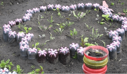 cama de flores