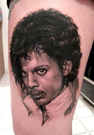 Der Prinz der 1980er Jahre. Tattoo von Bob Tyrrell