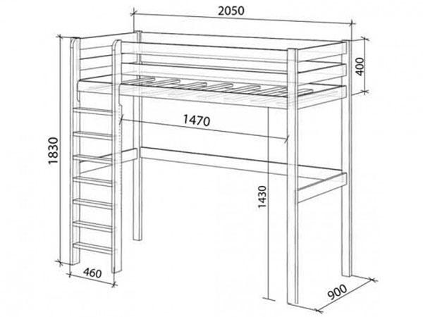 dimensions du lit mezzanine