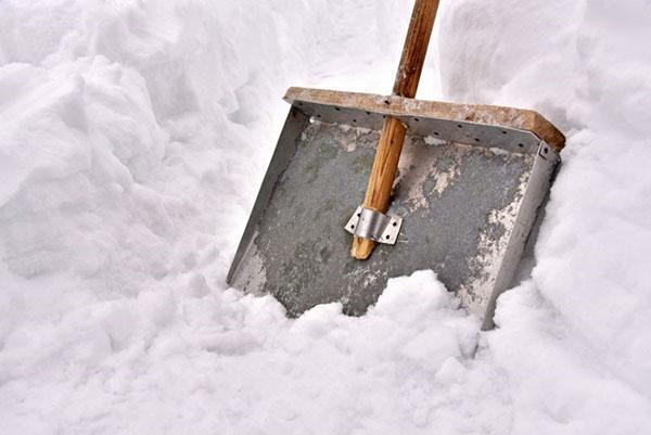 pala de nieve de metal