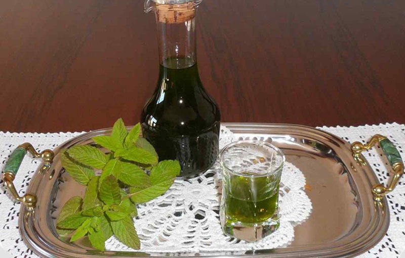 liqueur de menthe maison à la vanille