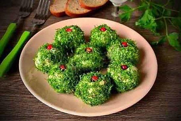 bolas de esmeralda con arenque