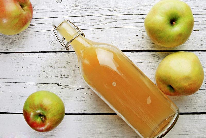 vinaigre de cidre de pomme avec de la levure