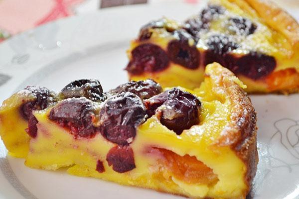 deliciosos clafoutis con cereza