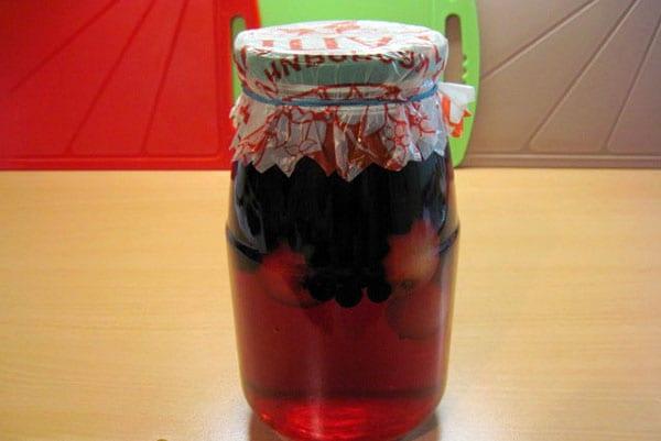 compota de ranetka y moras