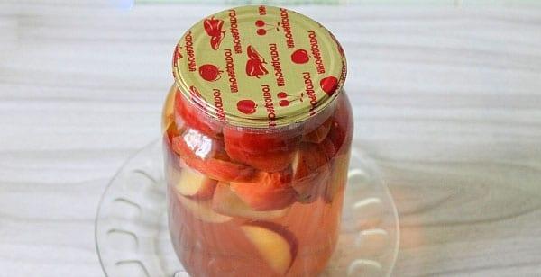 compota de ranetki picado y piel de limón