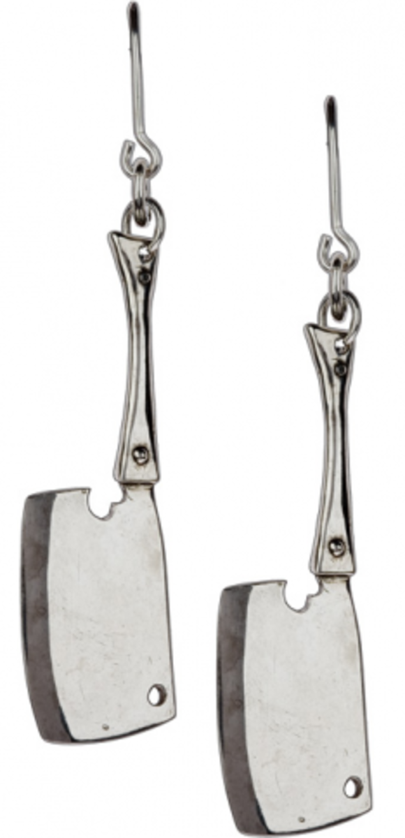 K dispozici na INKEDSHOP.COM: Butcher Knives Sterling Silver Náušnice od SpragWerks