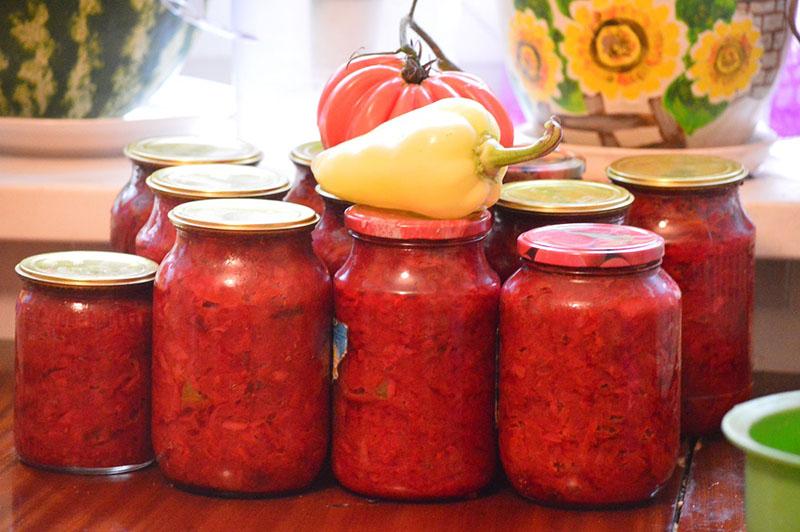 receta de aderezo de borsch para el invierno sin remolacha