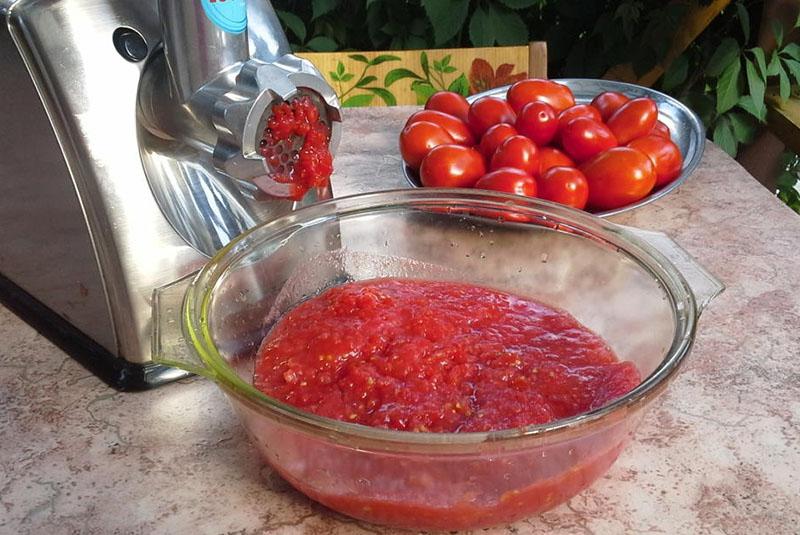 émincer les tomates