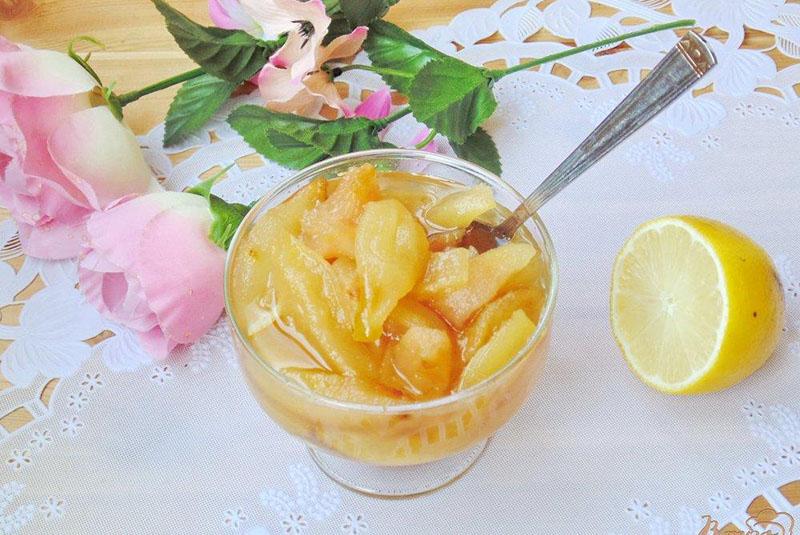 receta de mermelada de pera con limón