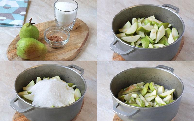 preparar peras para cocinar