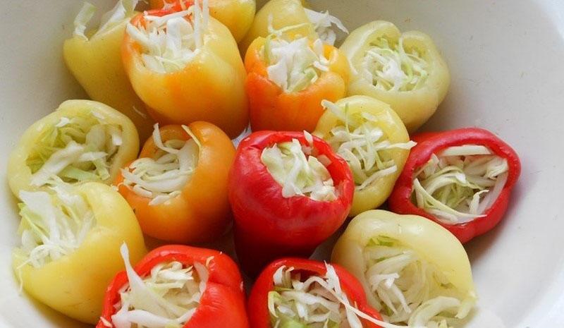 rellenar el pimiento con repollo
