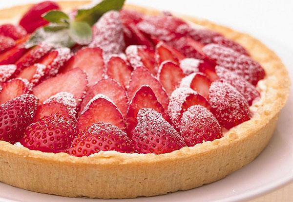 receta de pastel de fresas de hojaldre de masa quebrada