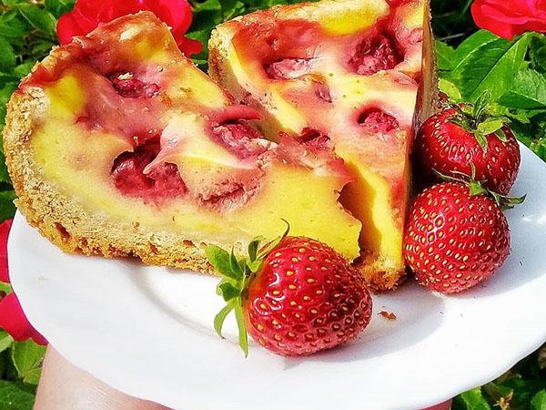 tarte à la banane et aux fraises