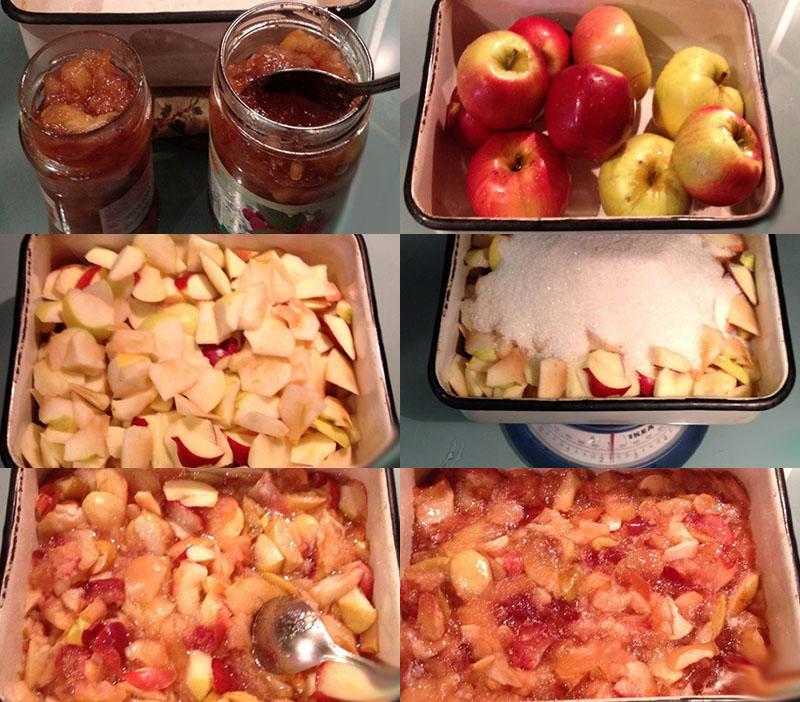 etapas de la elaboración de mermelada de manzana