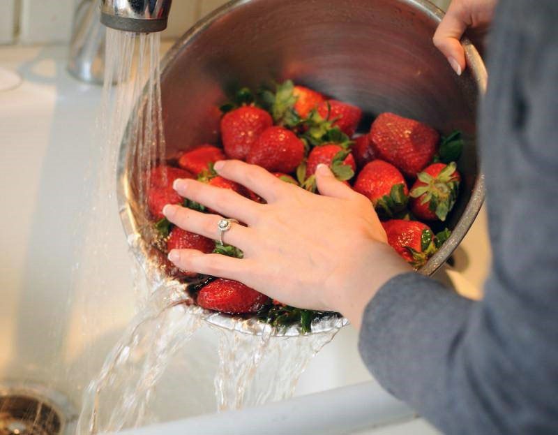 fresas enjuagadas