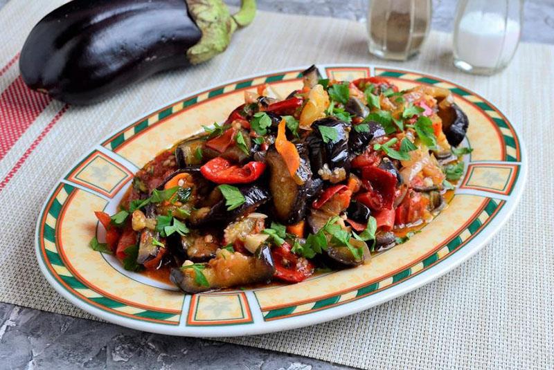 recette sauté d'aubergines dans une poêle