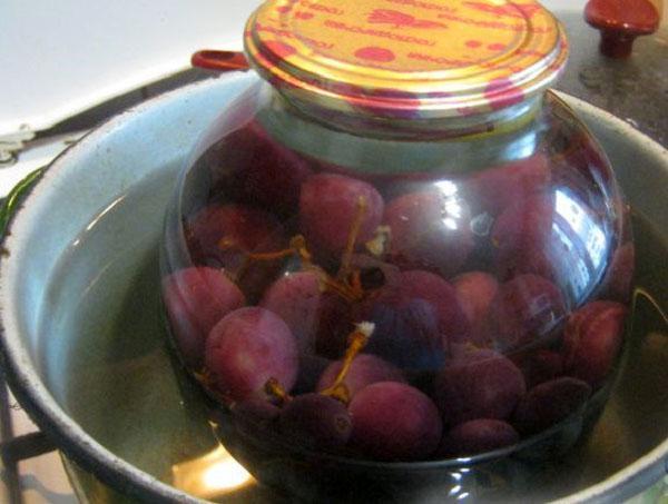 stériliser la compote de raisin