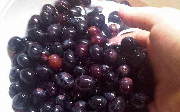 enjuagar las uvas