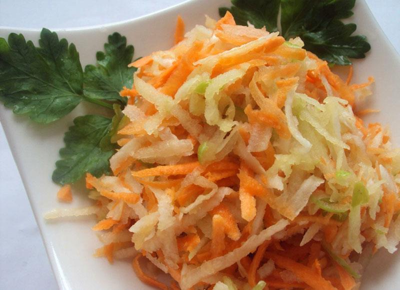 Salade de topinambours et carottes