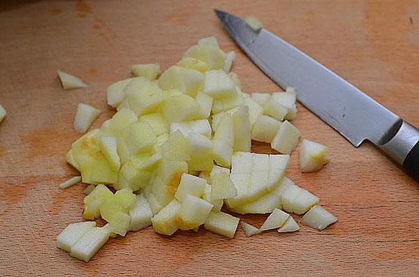 pommes coupées