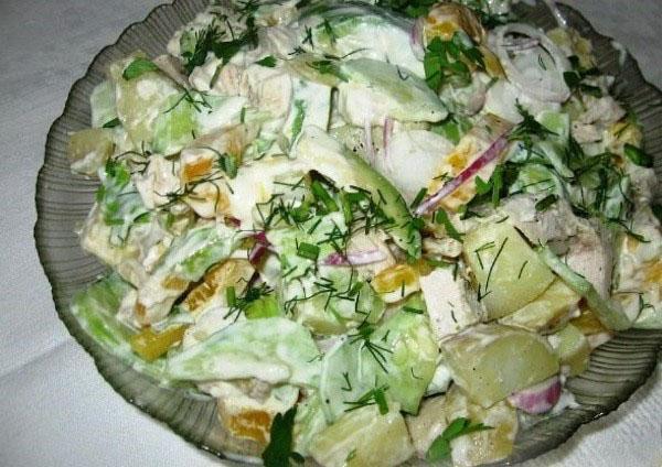 salade de filet de poulet à l'avocat