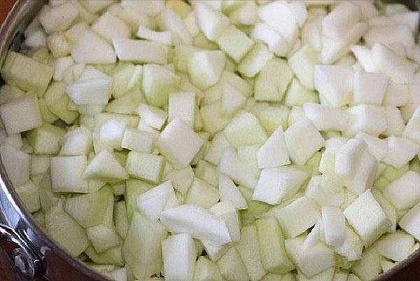 cubes de courge