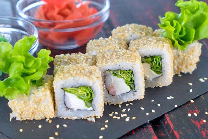 sushi césar rolls con pollo