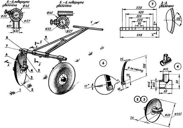 Dibujo de un apilador manual de disco