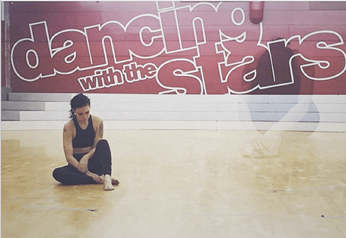 Willis's Dancing with the Stars-Tanzpartner Valentin Chmerkovskiy postete dieses Bild von ihrer Probe auf Instagram mit einer Bildunterschrift, die lautete: