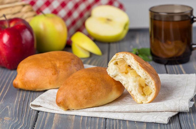 tartas con relleno de manzana