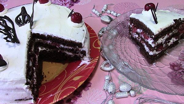 gâteau aux cerises d'hiver