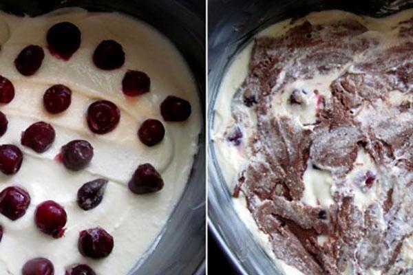 mettre le reste de pâte sur la cerise