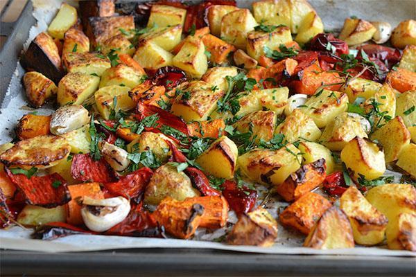 verduras aromáticas al horno