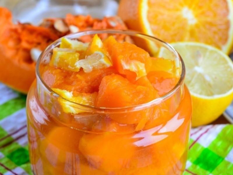 confiture de potiron au citron et à l'orange