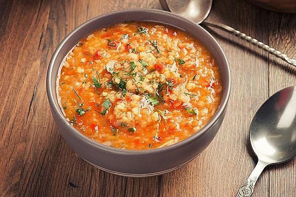 sopa instantánea de lentejas