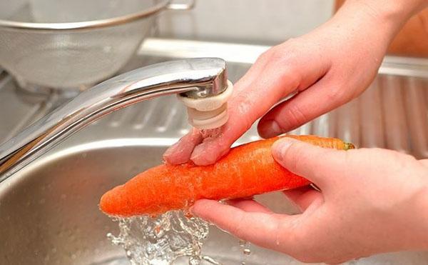 préparer des carottes