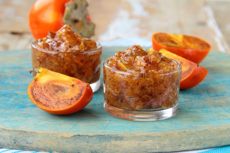 confiture de kaki et noix