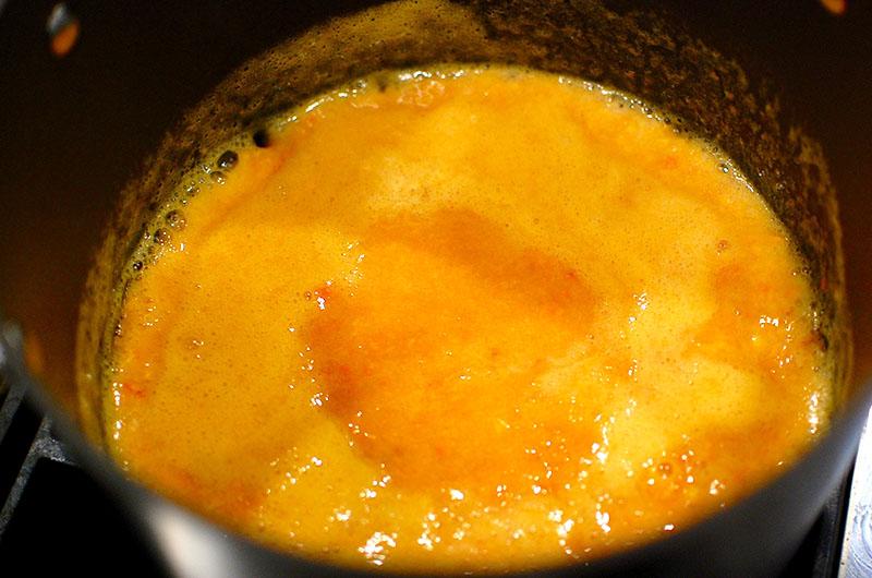 cocinar mermelada de caqui