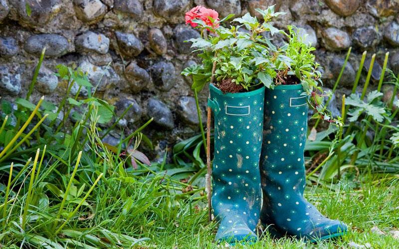 botas de flores