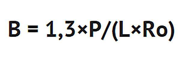 fórmula de cálculo
