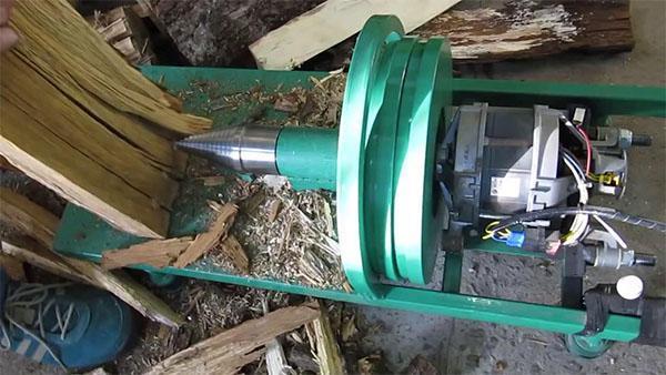 Cortadora de madera de tornillo con motor de lavadora