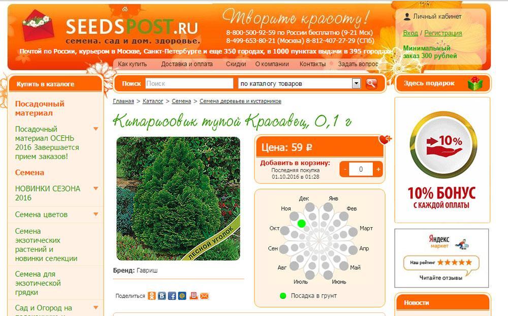 semillas de ciprés en seedpost-ru