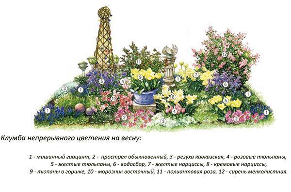Esquema de jardín de flores n. ° 5