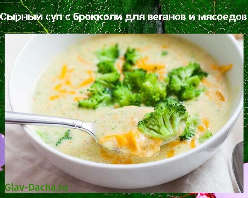 sopa de queso con brócoli