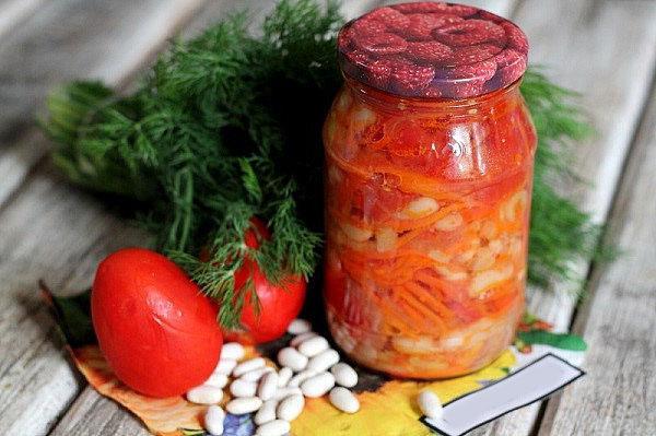 ensalada de frijoles para el invierno