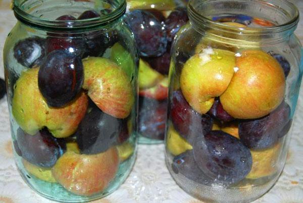 compota de ciruela y manzana