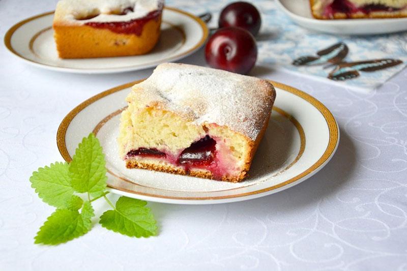 receta de pastel de ciruela cuajada