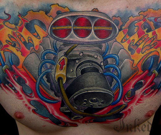 Dieses Tattoo von Jon Van Glahn hat unseren Motor richtig zum Laufen gebracht.
