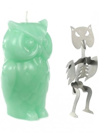 متاح في INKEDSHOP.COM: Angry Owl Candle من Skeleton Candles